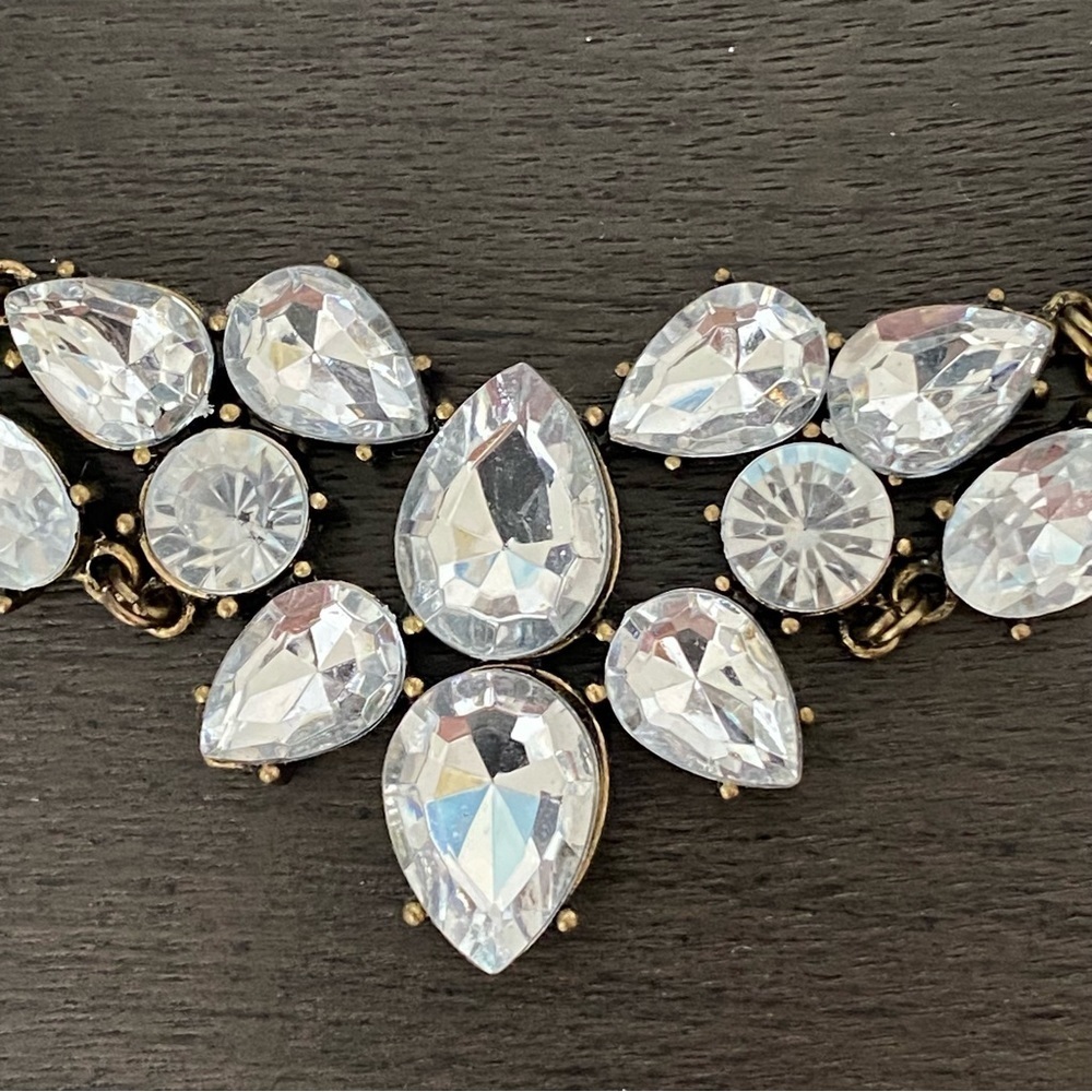 Rhinestone Cluster Statement Necklace - image 2